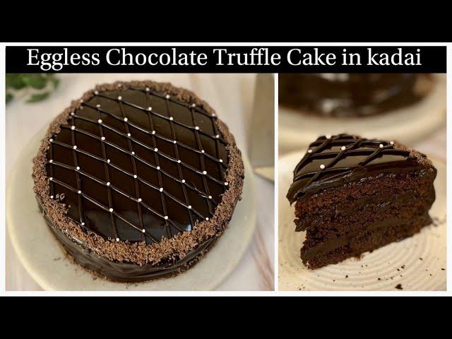 Super Soft Dutch Chocolate Truffle Cake In kadai |No Whipping Cream, No Eggs ChocolateTruffle Cake