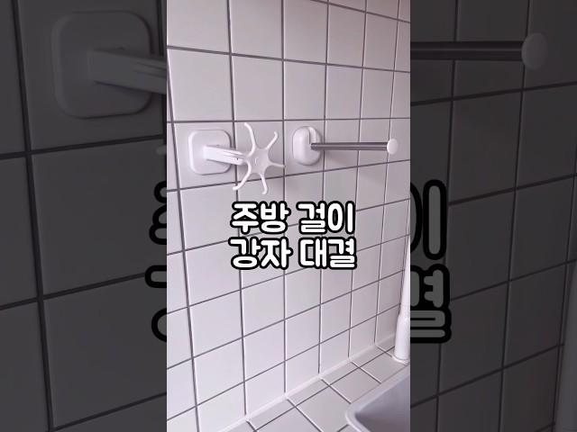 주방걸이 강자대결 6구회전걸이 vs L자형 접이식 걸이  나의 선택은? #주방#살림#살림템#살림팁#꿀팁#꿀템