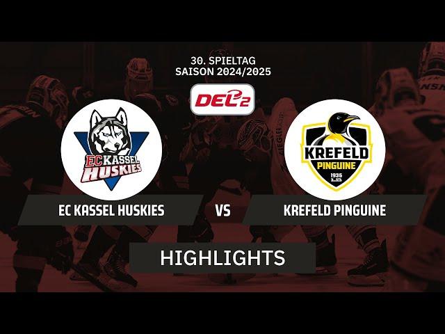 DEL2: EC Kassel Huskies vs. Krefeld Pinguine I Highlights - 30. Spieltag | SDTV Eishockey