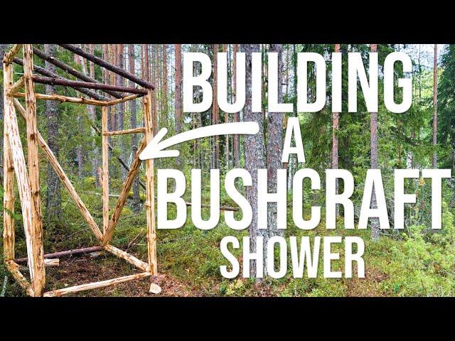 I Built A Shower Out Of Logs On Our Island | Off Grid Island Ep.9