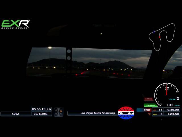 EXR LV02 - Benjamin Rey 1:21.920 onboard lap at Las Vegas 1.5 mile racetrack