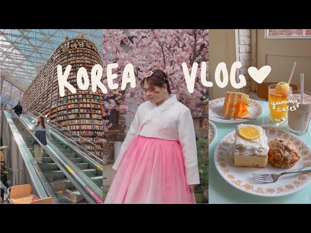 korea vlog  hongdae cafe hopping & shopping for stationery, clothes, & makeup in seoul