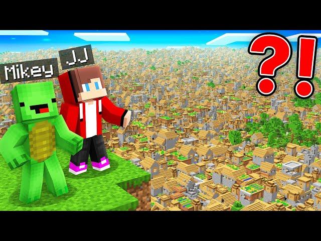 JJ and Mikey Found a Super Village in Minecraft ! - Maizen