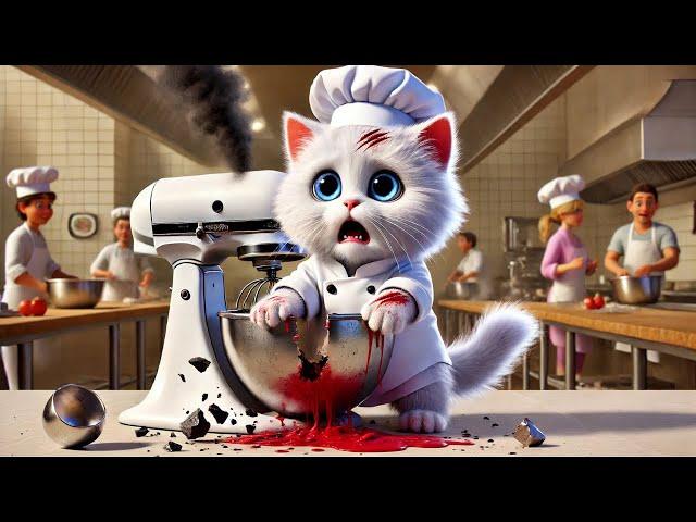 Little Chef Cat Never give up your Dream#cat #cute #catlover #catvideos #cutecat #aiimages #aicat