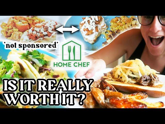 A FULL WEEK OF HOME CHEF MEALS *not sponsored* | Honest Review of Home Chef! cook with me & pricing