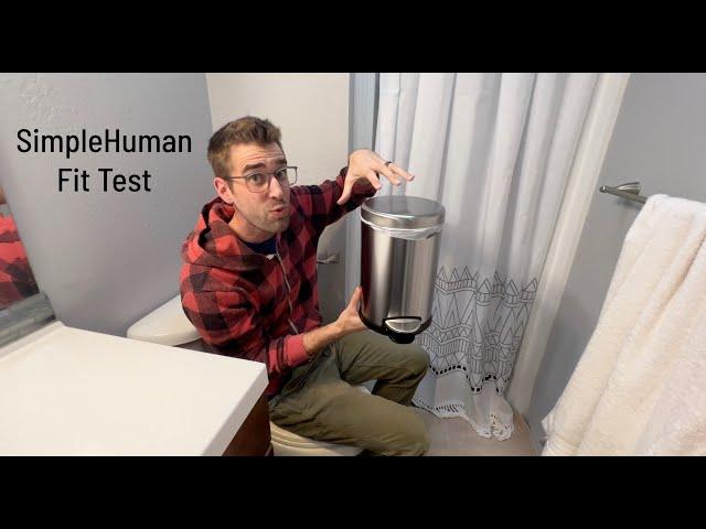  SimpleHuman Bathroom Trash Can - Perfectly sized for toilets and bathrooms