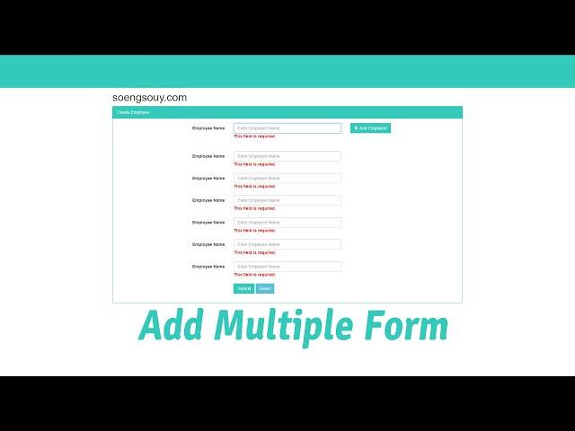 Add Input Fields Dynamically with jQuery | New version