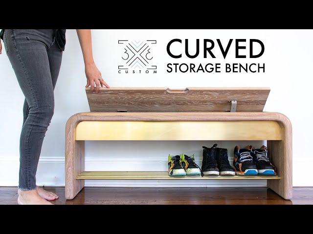 Storage Bench with curves and BRASS accents - Builders Challenge Season 9 Build