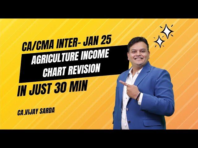 DT Revision| Agriculture Chart Revision | CA & CMA Inter Dec 24 & Jan 25