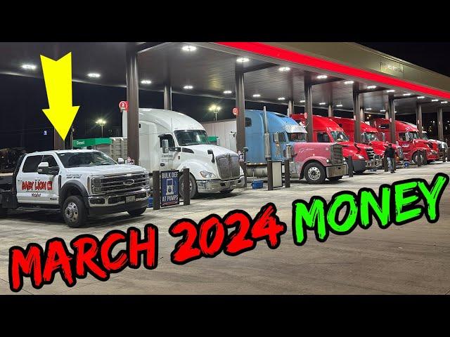 How Much I Made in March 2024 | Hotshot Trucking