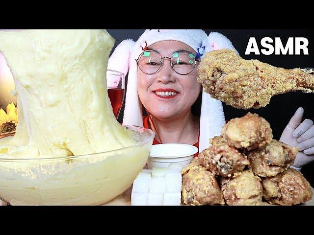 (SUB)ASMR MUKBANG | KOREAN CHEESE FRIED CHICKEN LEGS & CHEESE FONDUE EATING SOUNDS