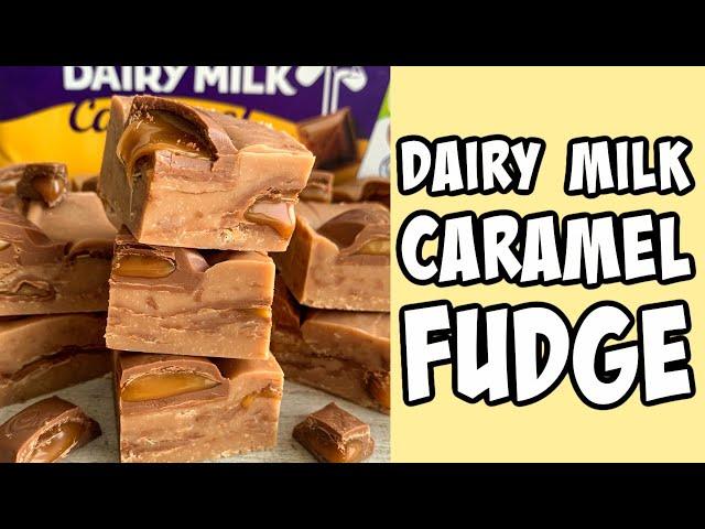 3-Ingredient Dairy Milk Caramel Fudge! Recipe tutorial #Shorts