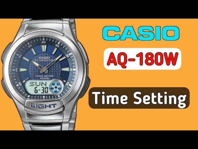 How to set time on Casio AQ-180W