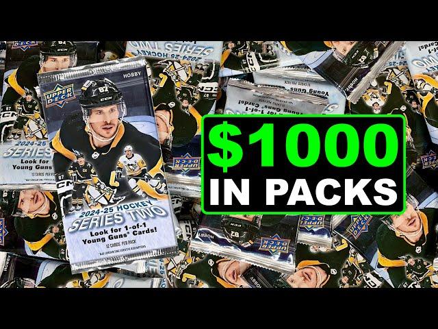 Opening $1000 Worth of Packs of 2024-25 Upper Deck Series 2 Hockey Hobby