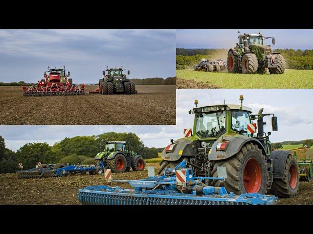 Bodenbearbeitung und Aussaat im Kreis Plön || Fendt, MF John Deere und Claas geben alles! 4K