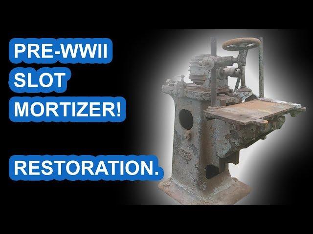 Old german pre-WWII Teichert slot mortising machine restoration, final