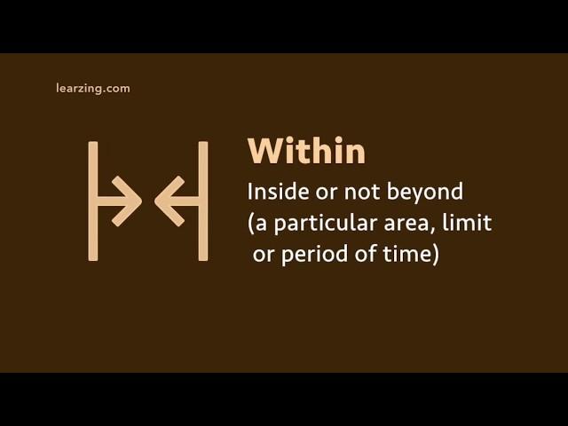 Preposition: Within (meaning, examples, pronunciation)