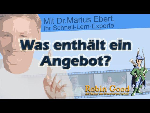 Was enthält ein Angebot?