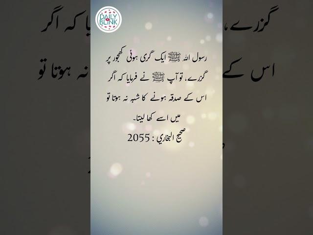 Daily Hadees | Hadees Sharif | Sahih Bukhari 2055 || Daily Blink #shorts #viral #sahihbukhari