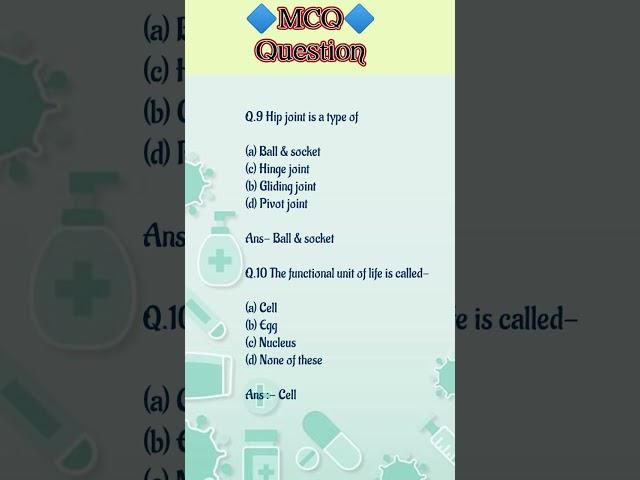 MCQ Question & Answer B. mlt. #anatomy #physiology #youtubeshorts #youtube #shorts #short #bmlt