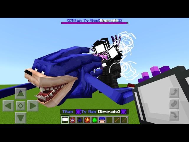 NEW Shin Sonic vs TITAN TV MAN Mod ADDON UPDATE in MINECRAFT PE