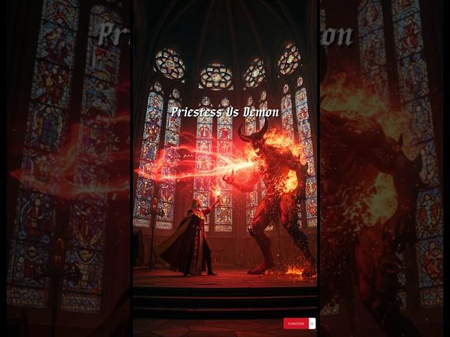 vs Priestess vs Demon!! #battle #duel #demon #versus #shorts