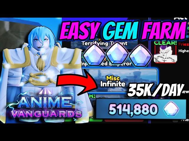 New *BEST* Gem Farm In Anime Vanguards Update 1.. (35k Gems / Day)