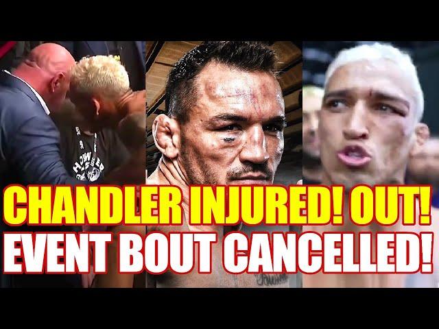 UFC BREAKING NEWS: Michael Chandler INJURED, OUT of Charles Oliveira bout? Jon Jones,Islam Makhachev