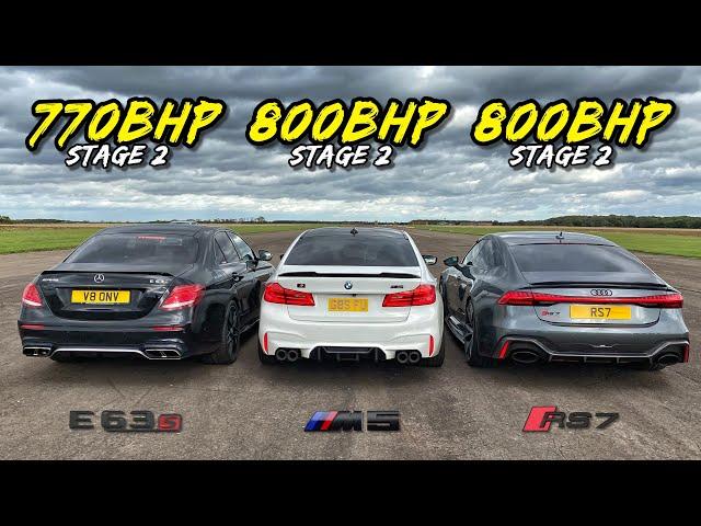 HEAVYWEIGHT RIVALRY.. 800HP RS7 vs 800HP M5 vs 770HP E63S