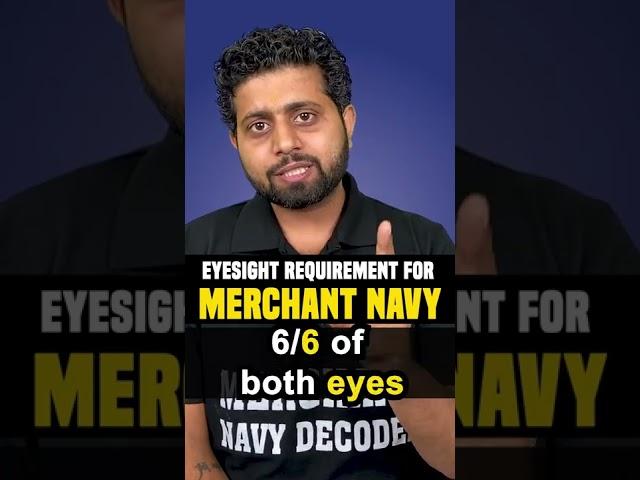 Eyesight Requirement for Merchant Navy #merchantnavy #shorts