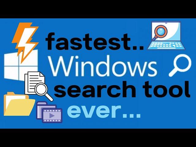 Fastest Windows Search Tool | Fix problems in Windows Search | Everything Search