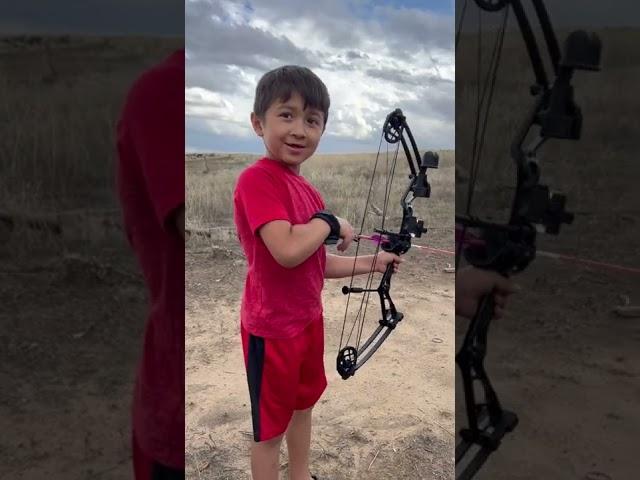 6 year olds First Compound Bow!