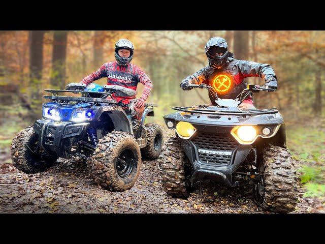 Cheap quads battle! Linhai Yamaha vs Sharmax! That is why 2wd cheap ATVs are better than 4wd!