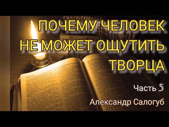 ПОЧЕМУ ЧЕЛОВЕК НЕ МОЖЕТ ОЩУТИТЬ ТВОРЦА / ПРАВО ВЫБОРА / ЧАСТЬ 5 / Александр Салогуб