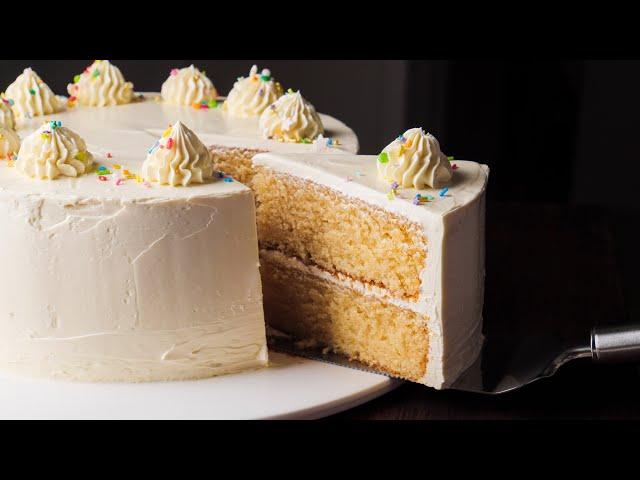 The Best Vanilla Cake Recipe | Stays Moist for Days