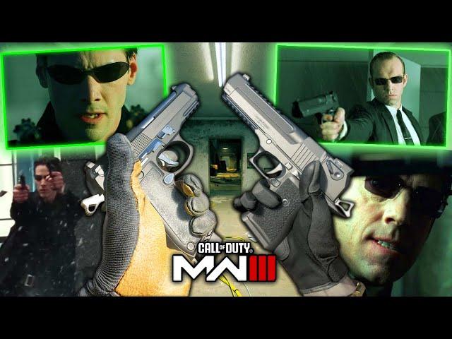 Neo's Akimbo M9s & Agent Smith's Desert Eagle Loadout from The Matrix - Modern Warfare 3 Gameplay