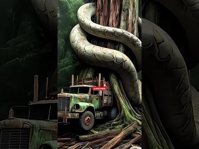 Nature Exploration | Amazon Python | Abandoned Truck #trending #shorts #wildlife
