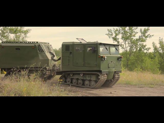 Voyager Defense D12 -  Hybrid Diesel-Electric Articulating Amphibious Transport