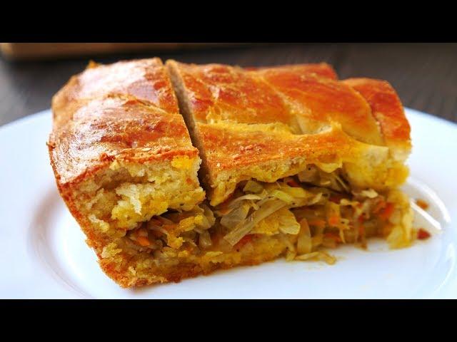 Delicious Homemade Cabbage Pie (English Subtitles)