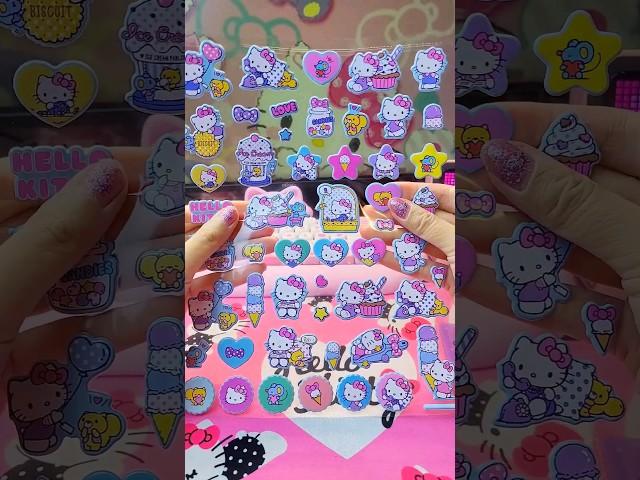 Unboxing Cute Kawaii Hello Kitty Stickers ASMR 