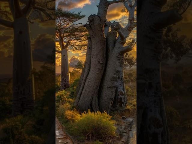 Spectacular AI Animation: African Savannah Evening with Baobabs | Toto Africa