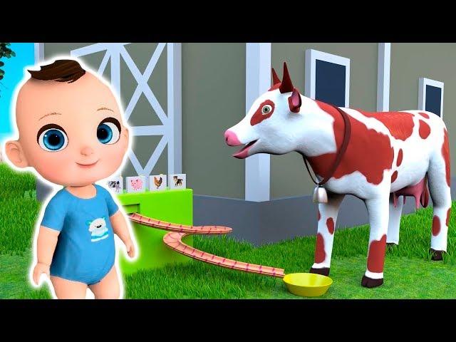 Mike and Animals on a Farm - Baby Feed Cow and Pigs