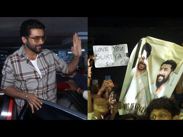 Actor Suriya's Craze In Hyderabad | Exclusive Visuals @ Kanguva Movie Press Meet | Manastars