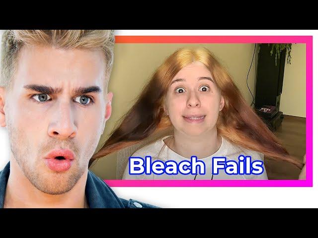 Hairdresser Reacts To Hair Bleach Fails