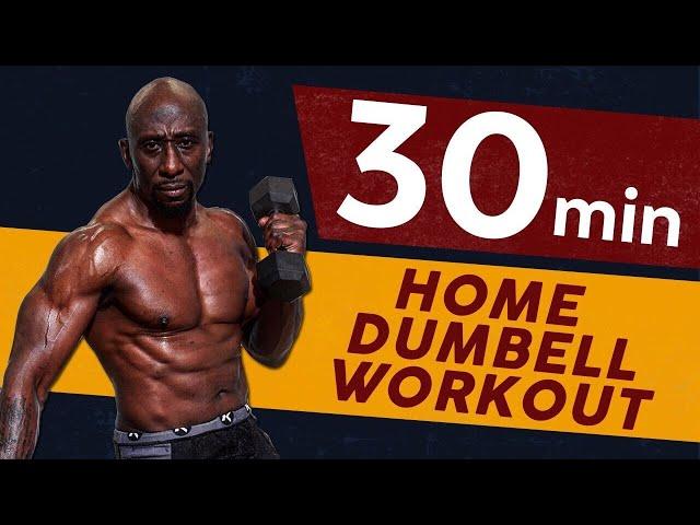 30 Minute Home Dumbbell Workout - Building Muscle After 40