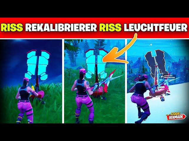 Bringe Riss Rekalibrierer an Riss Leuchtfeuern an Fortnite Shuris Erfindung