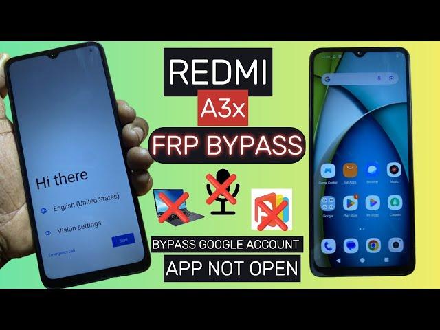 Redmi A3x FRP Bypass || Google Account Unlock || New Method 2024 