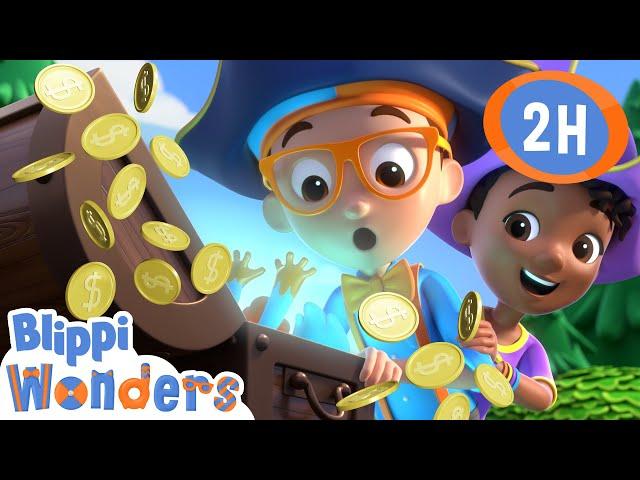How Do You Find Buried Treasure? ‍️🪙| Blippi Wonders | Preschool Learning | Moonbug Tiny TV