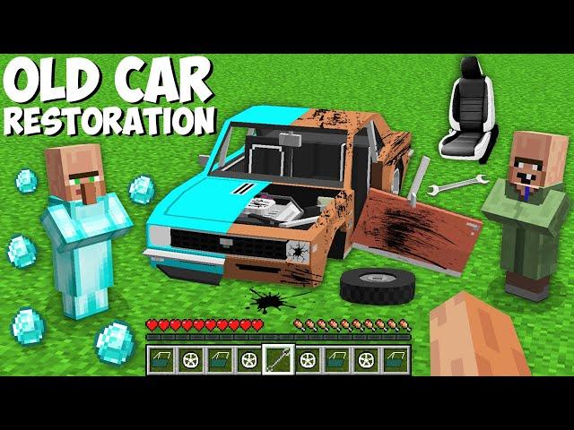 Why did I RESTORE THIS OLD CAR AND UPGRADE IT INTO DIAMOND CAR in Minecraft ? NEW SUPER CAR !