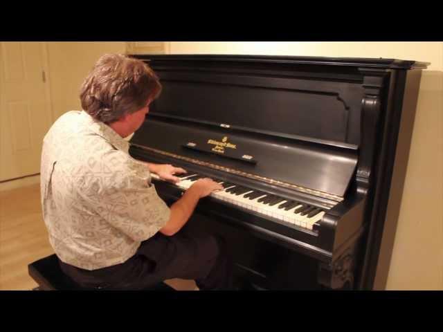 Vintage 1900 Steinway Upright Piano with Original Ivory Keys